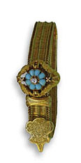 antikes spätviktorianisches 
Türkis-Maschenarmband 
mit Diamant